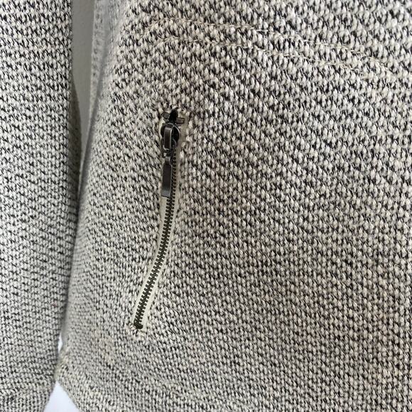 Kenar Scoopneck Sweater Cream Black Marled Hi Low with Pockets Medium - Picture 8 of 14